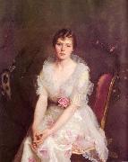 William McGregor Paxton Portrait of Louise Converse oil painting on canvas